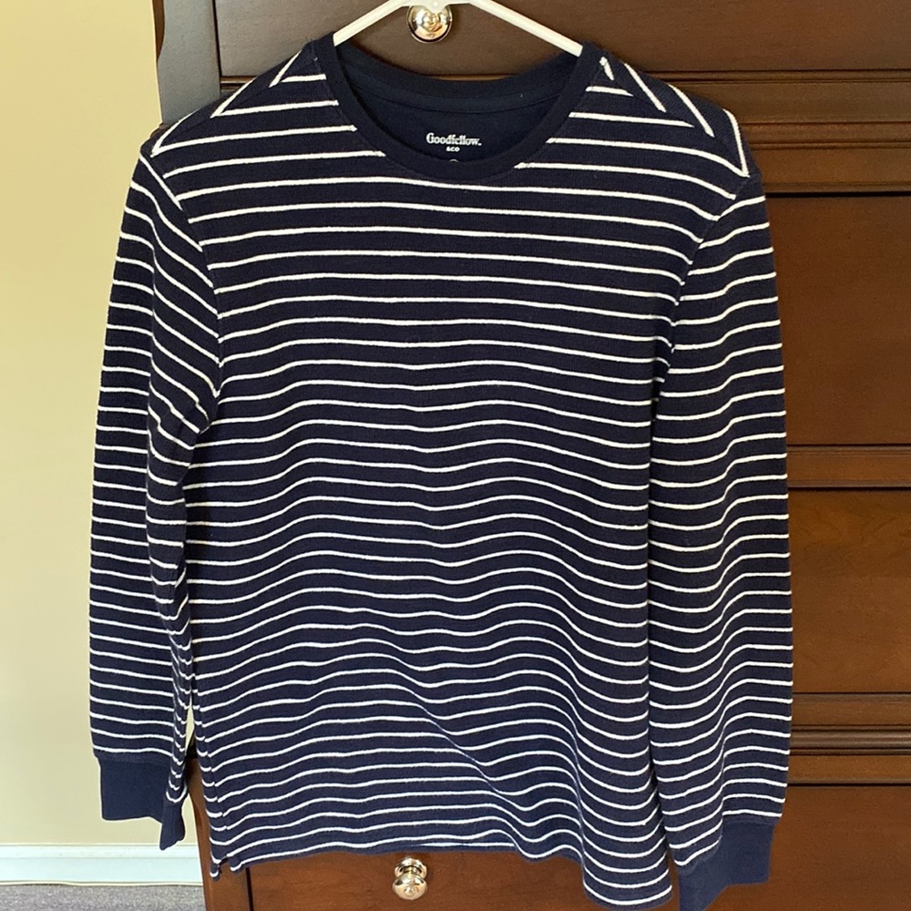 Good fellow navy and white stretch Terry shirt